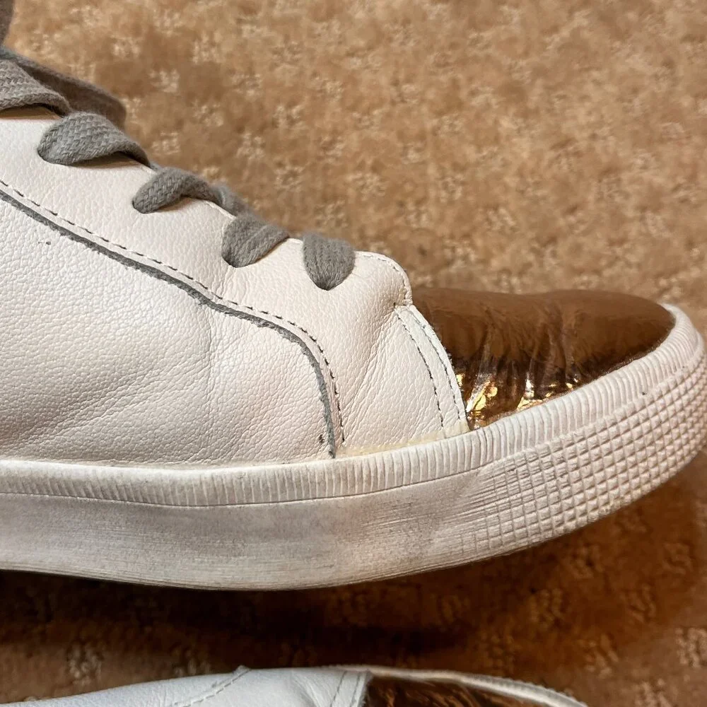 Dolce Vita Zonya Cooper Rose Gold Metallic High Top Sneaker Women’s Size 10 - Picture 6 of 15
